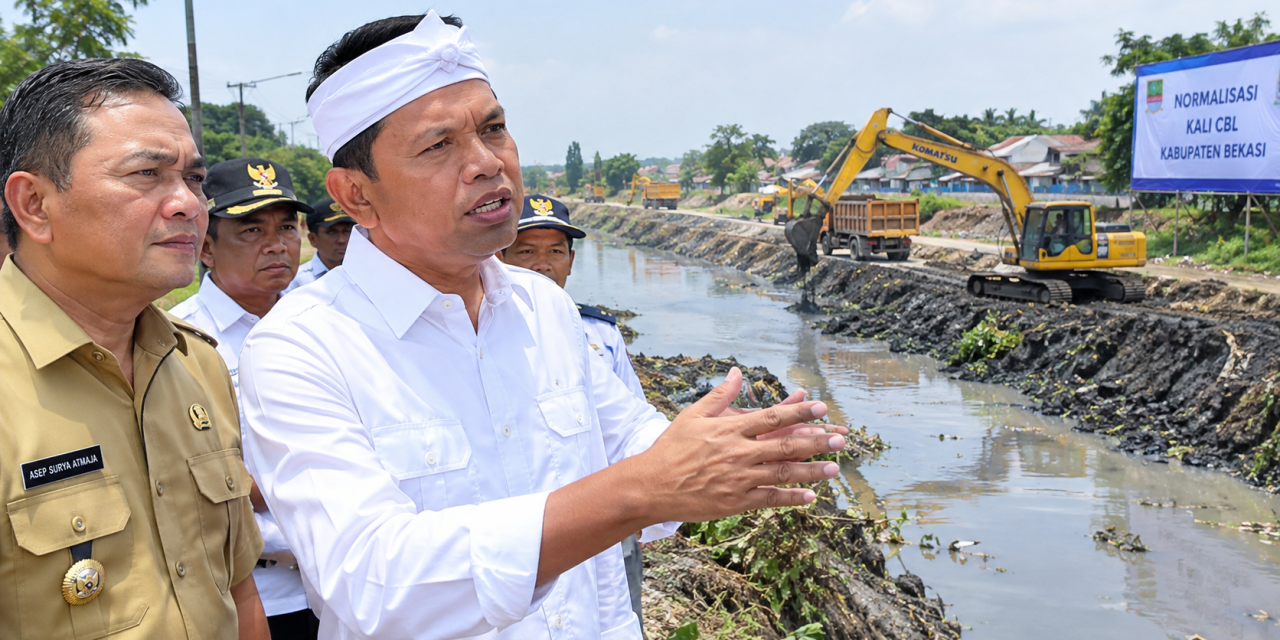 Dedi Mulyadi Minta Normalisasi Kali CBL Tuntas Tahun Ini